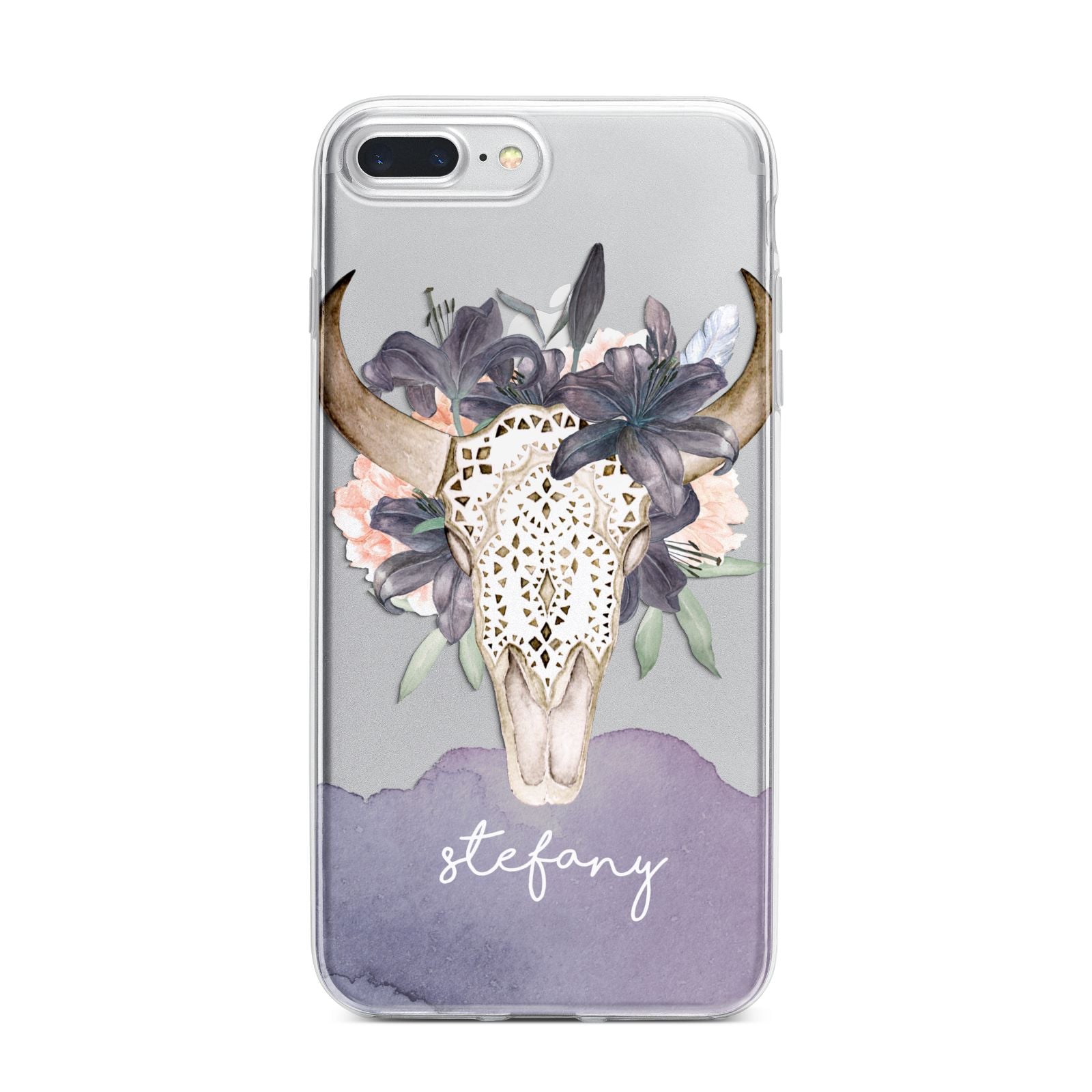 Personalised Bull s Head iPhone 7 Plus Bumper Case on Silver iPhone