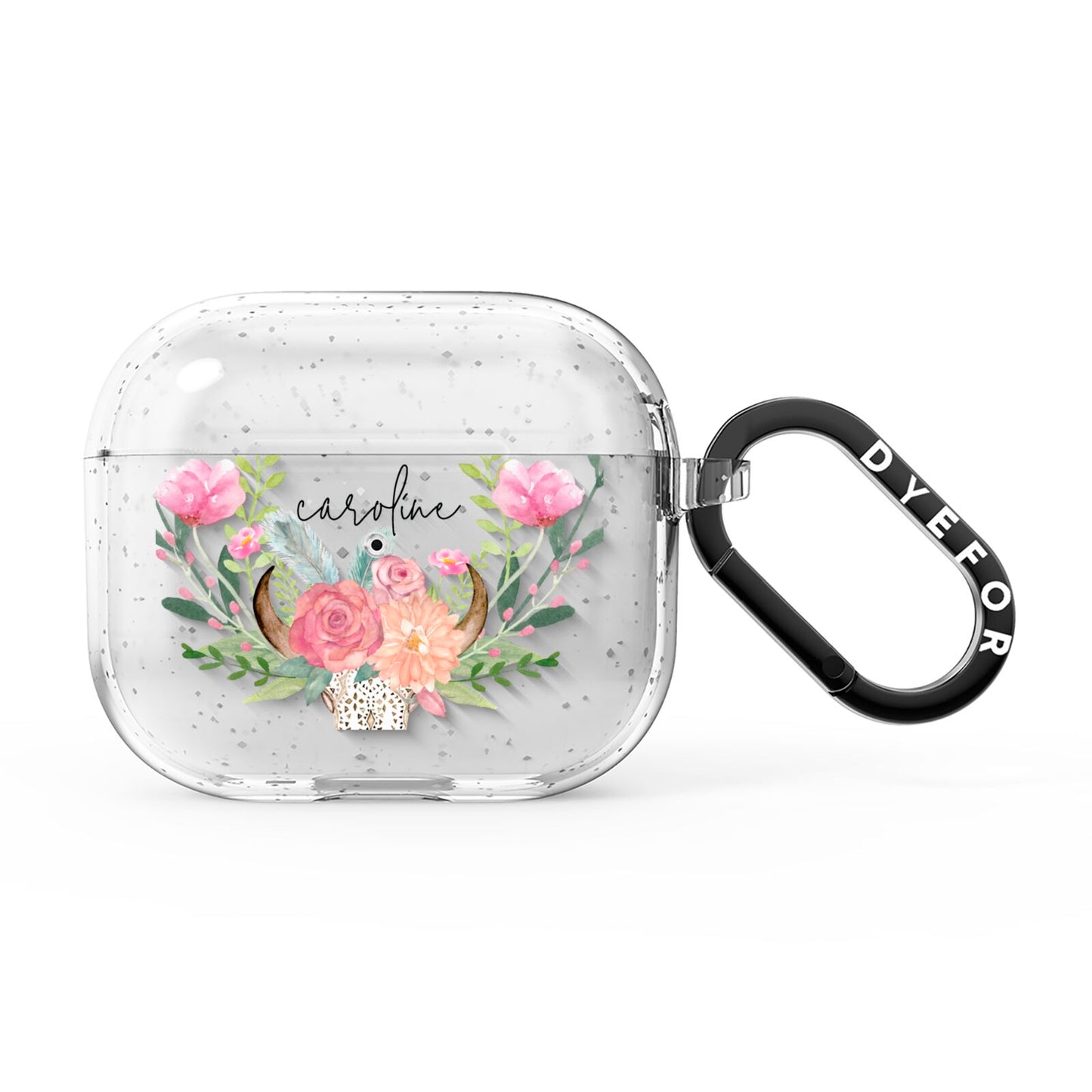 Personalised Bull s Skull AirPods Glitter Case 3rd Gen