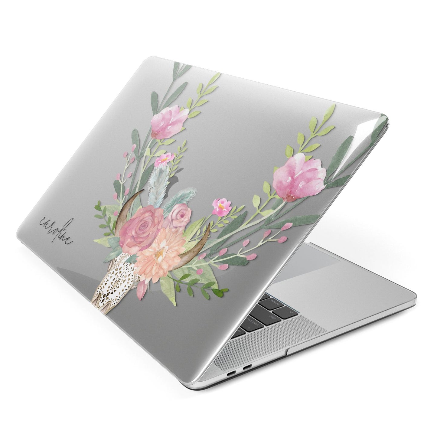 Personalised Bull s Skull Apple MacBook Case Side View