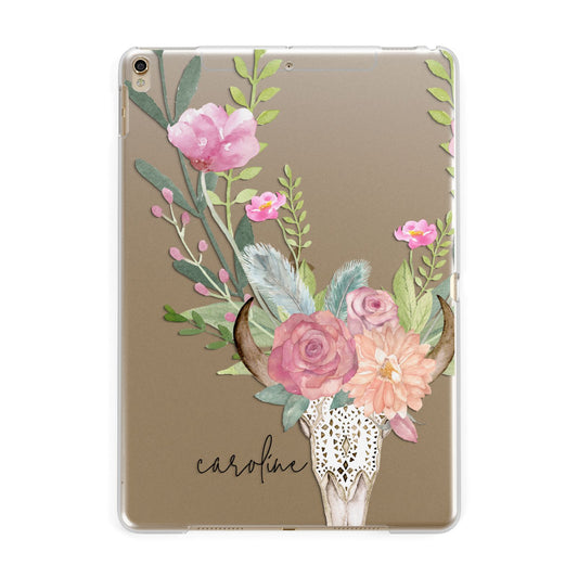 Personalised Bull s Skull Apple iPad Gold Case