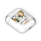 Personalised Bunch of Oranges AirPods Case Laid Flat