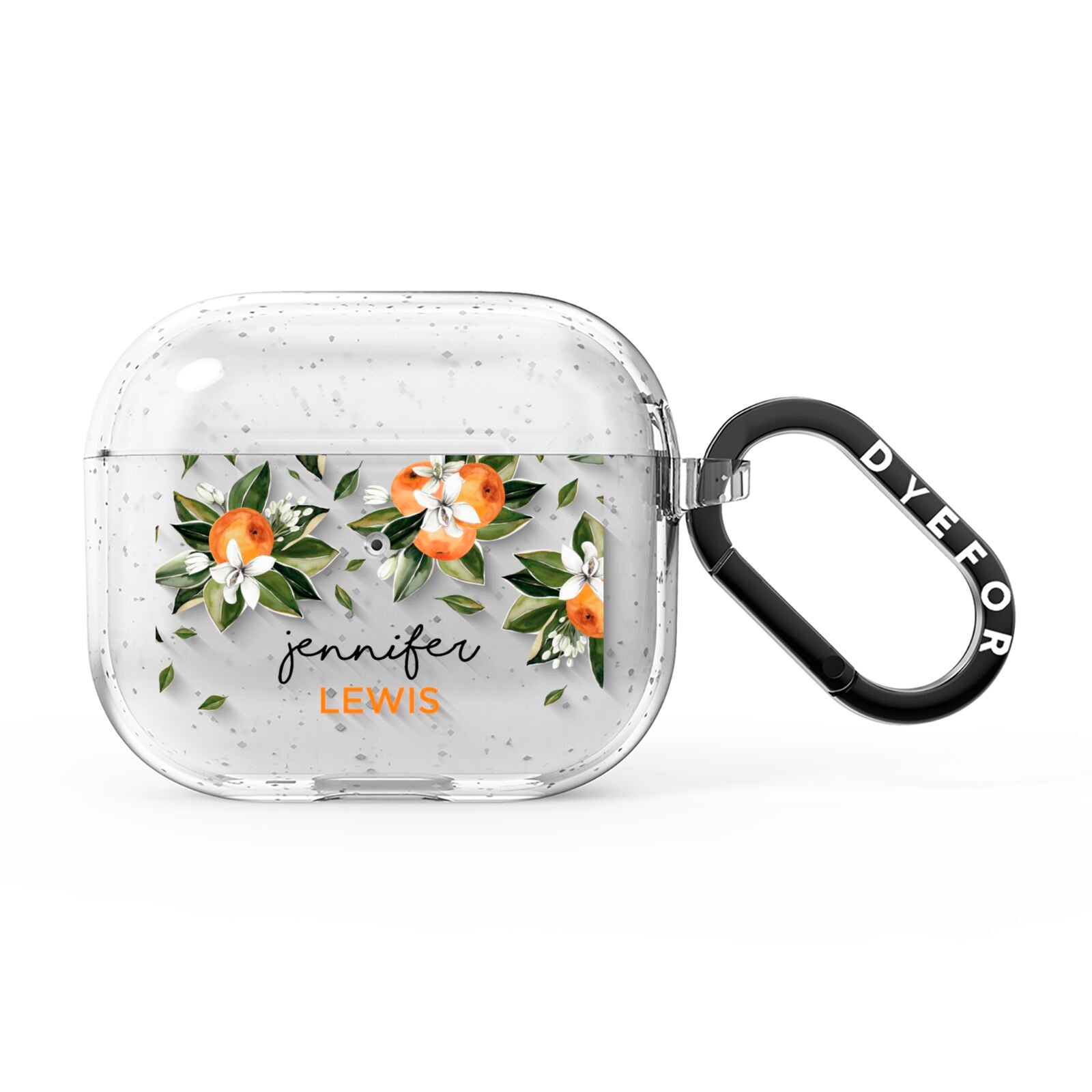 Personalised Bunch of Oranges AirPods Glitter Case 3rd Gen