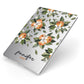 Personalised Bunch of Oranges Apple iPad Case on Silver iPad Side View