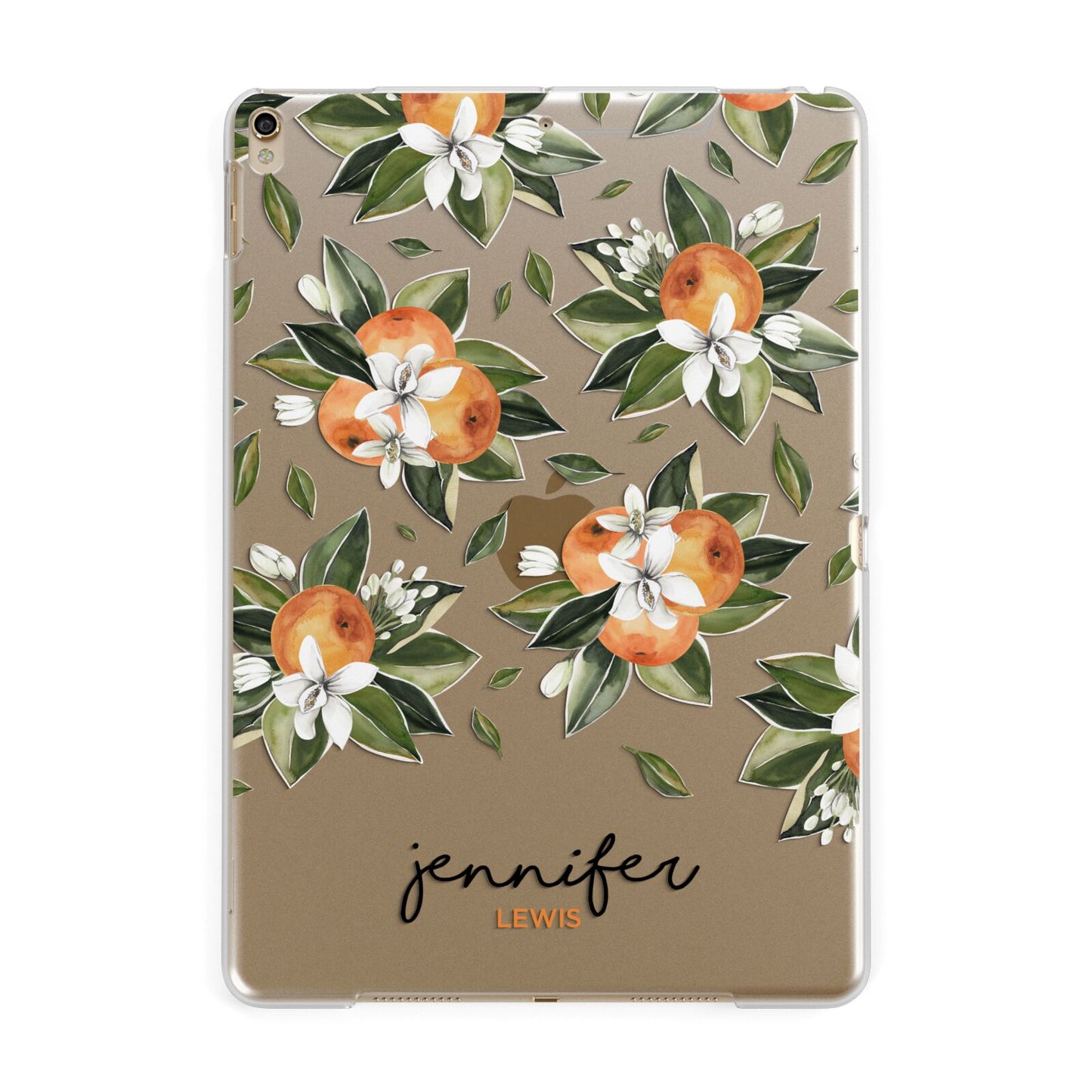 Personalised Bunch of Oranges Apple iPad Gold Case