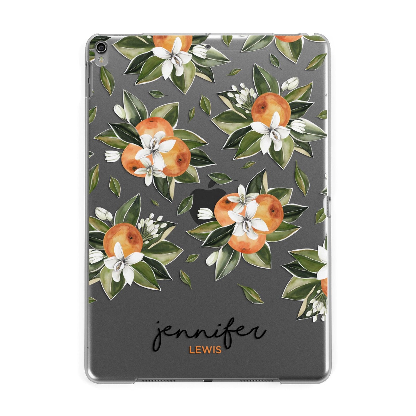 Personalised Bunch of Oranges Apple iPad Grey Case