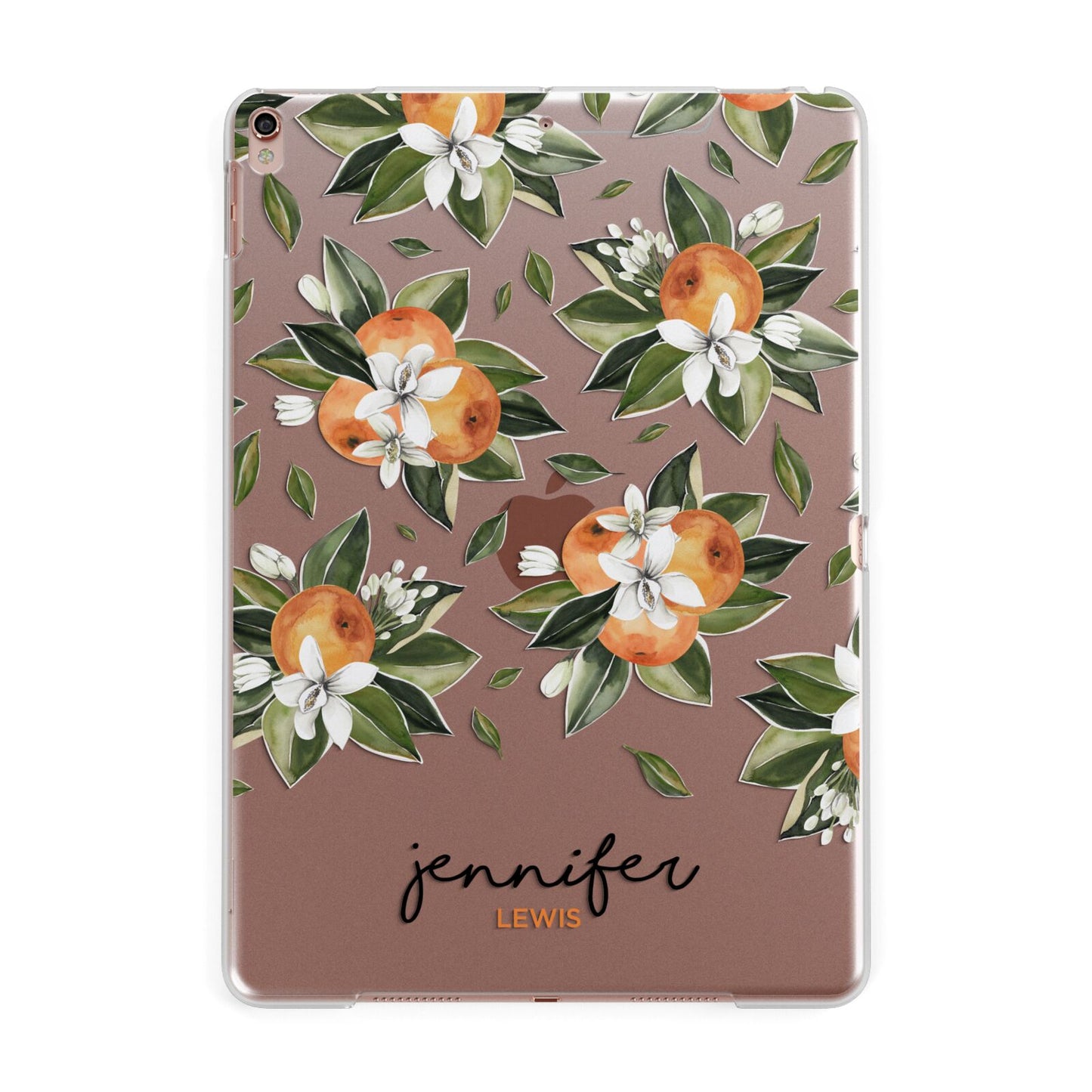 Personalised Bunch of Oranges Apple iPad Rose Gold Case