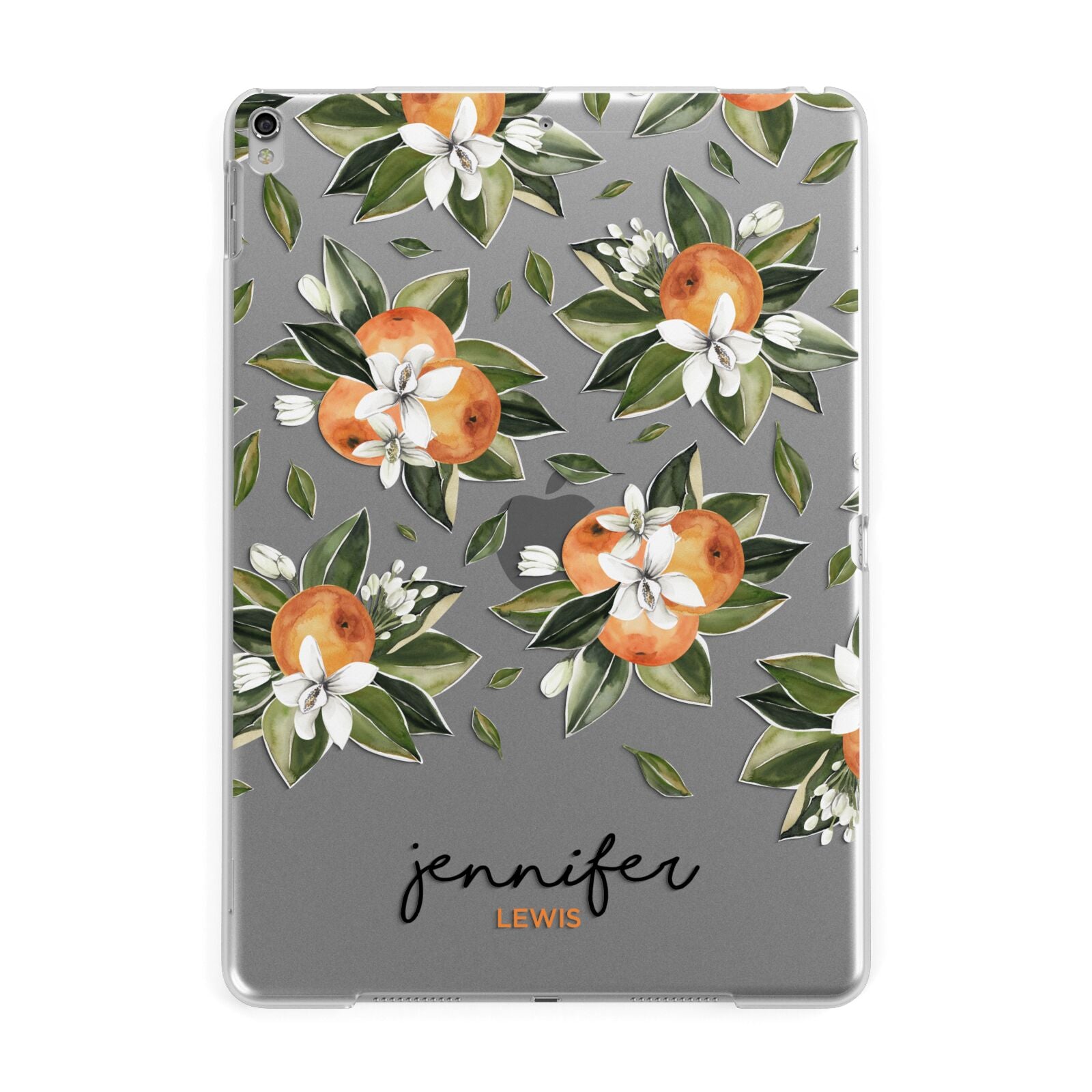 Personalised Bunch of Oranges Apple iPad Silver Case