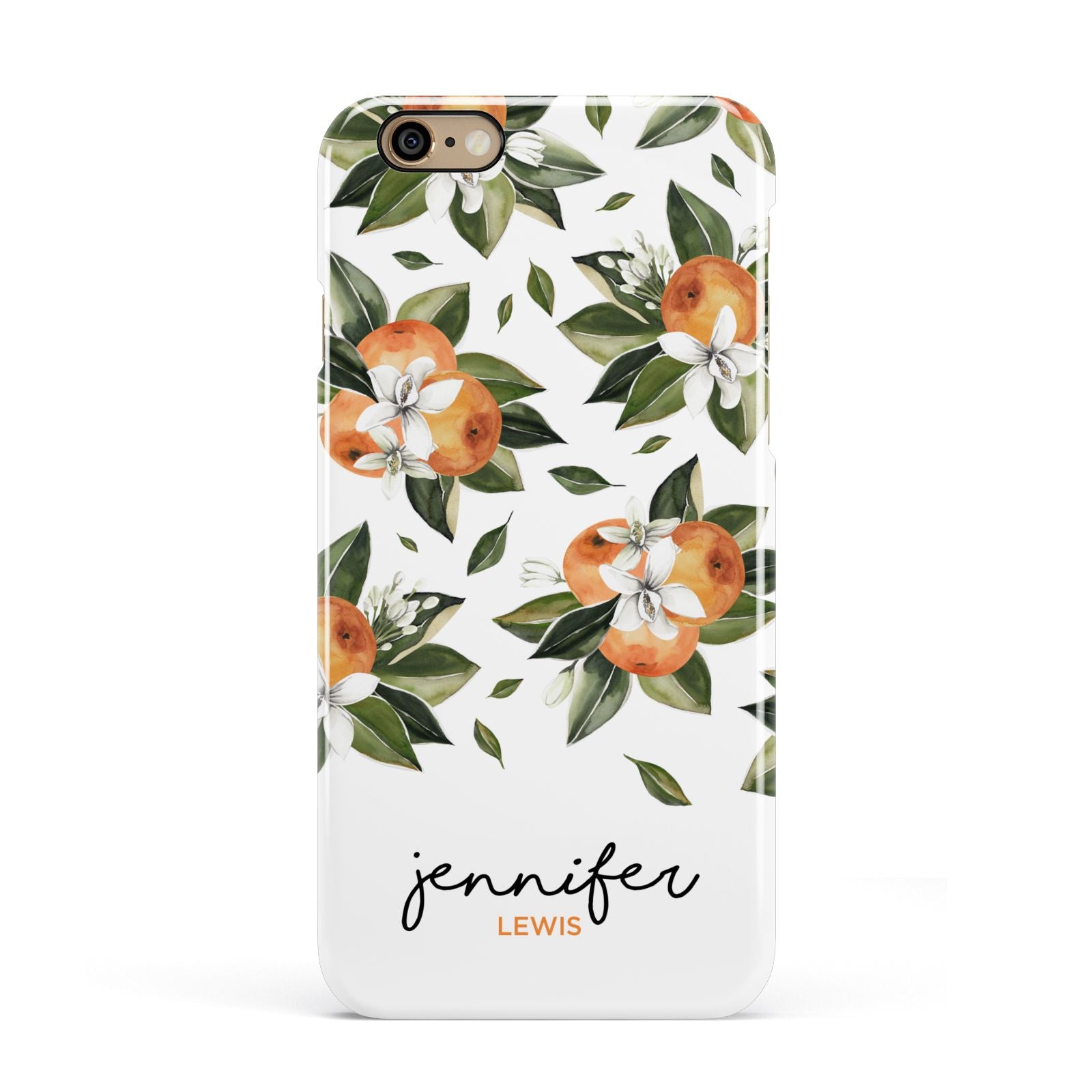 Personalised Bunch of Oranges Apple iPhone 6 3D Snap Case
