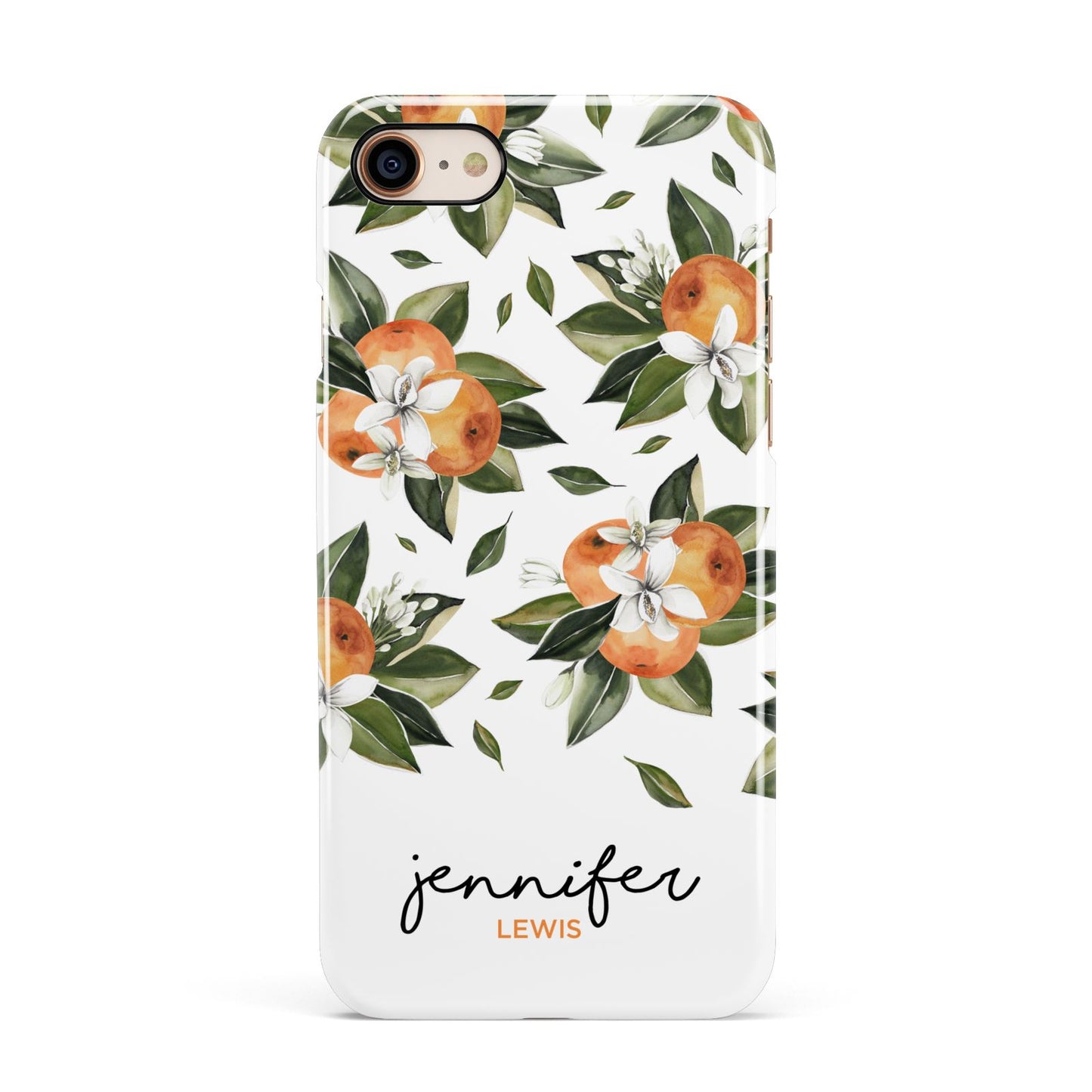 Personalised Bunch of Oranges Apple iPhone 7 8 3D Snap Case