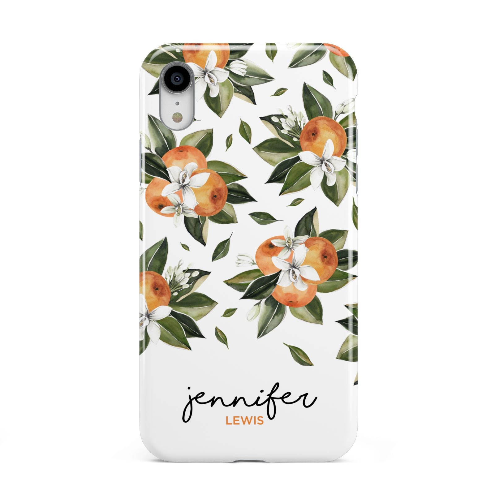 Personalised Bunch of Oranges Apple iPhone XR White 3D Tough Case