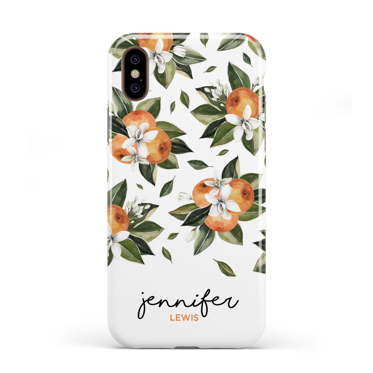 Personalised Bunch of Oranges Apple iPhone XS 3D Tough