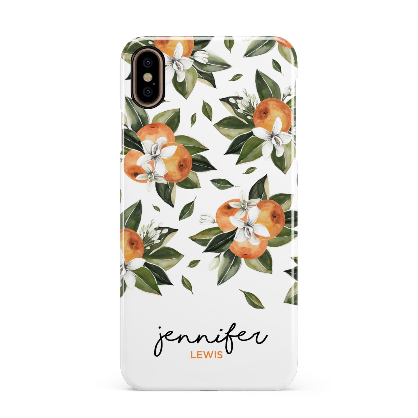 Personalised Bunch of Oranges Apple iPhone Xs Max 3D Snap Case