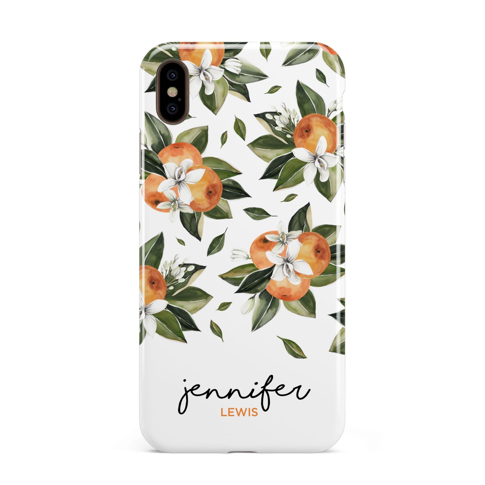 Personalised Bunch of Oranges Apple iPhone Xs Max 3D Tough Case