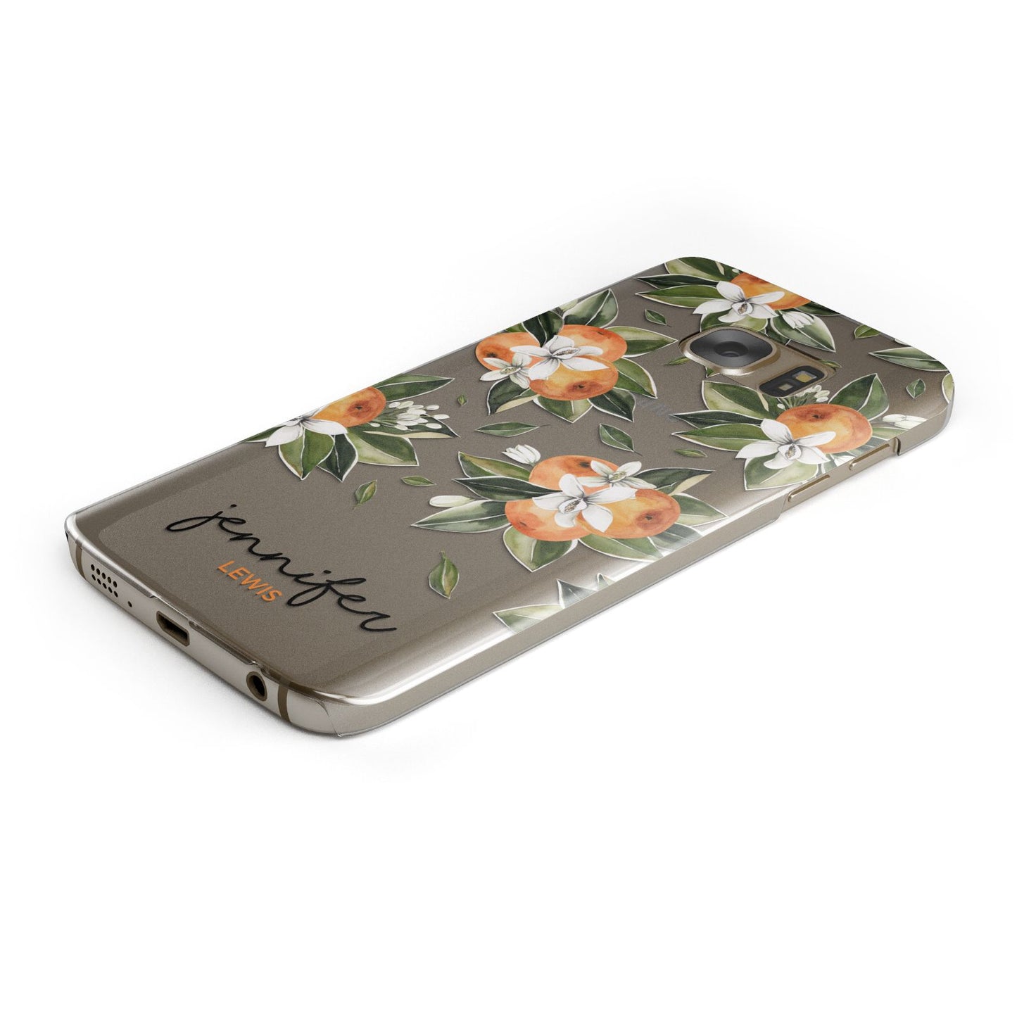 Personalised Bunch of Oranges Samsung Galaxy Case Bottom Cutout