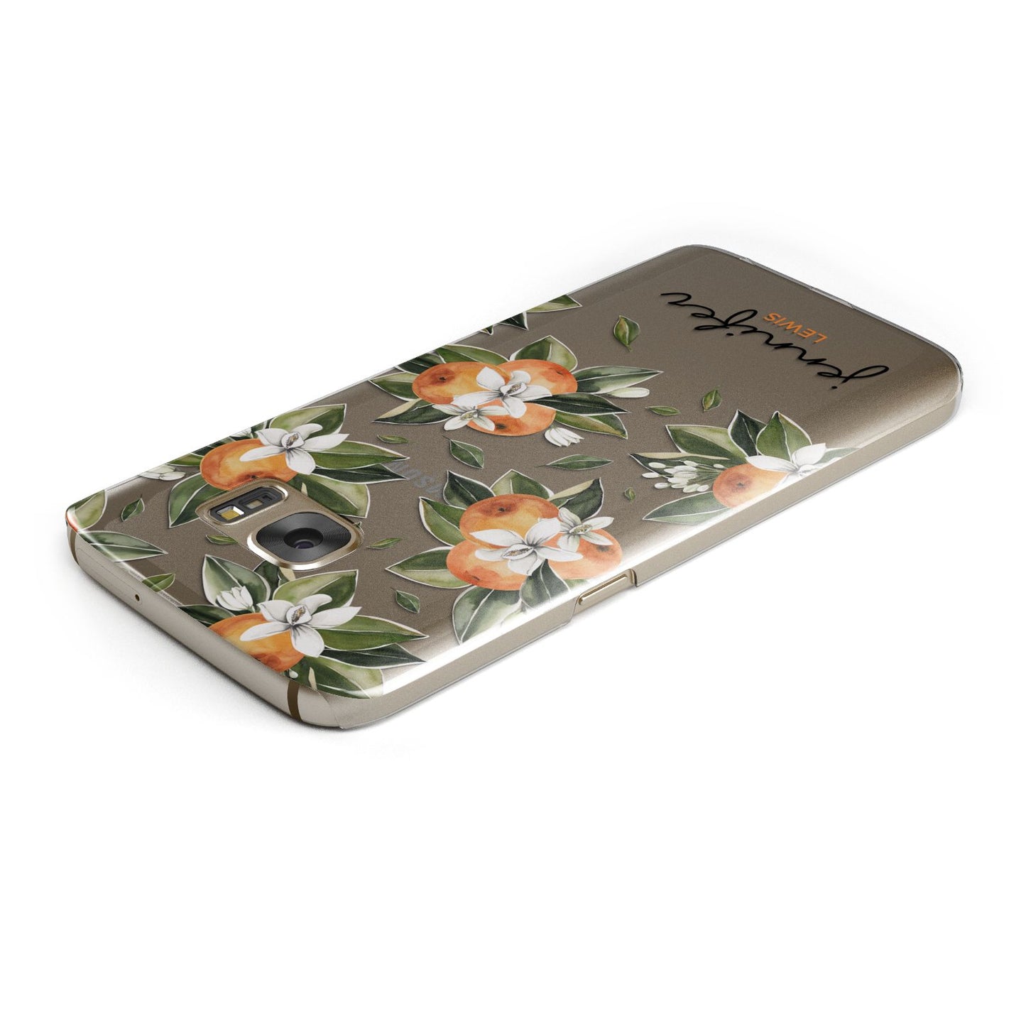 Personalised Bunch of Oranges Samsung Galaxy Case Top Cutout