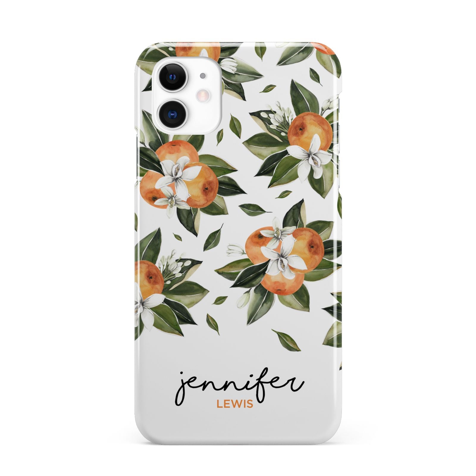 Personalised Bunch of Oranges iPhone 11 3D Snap Case
