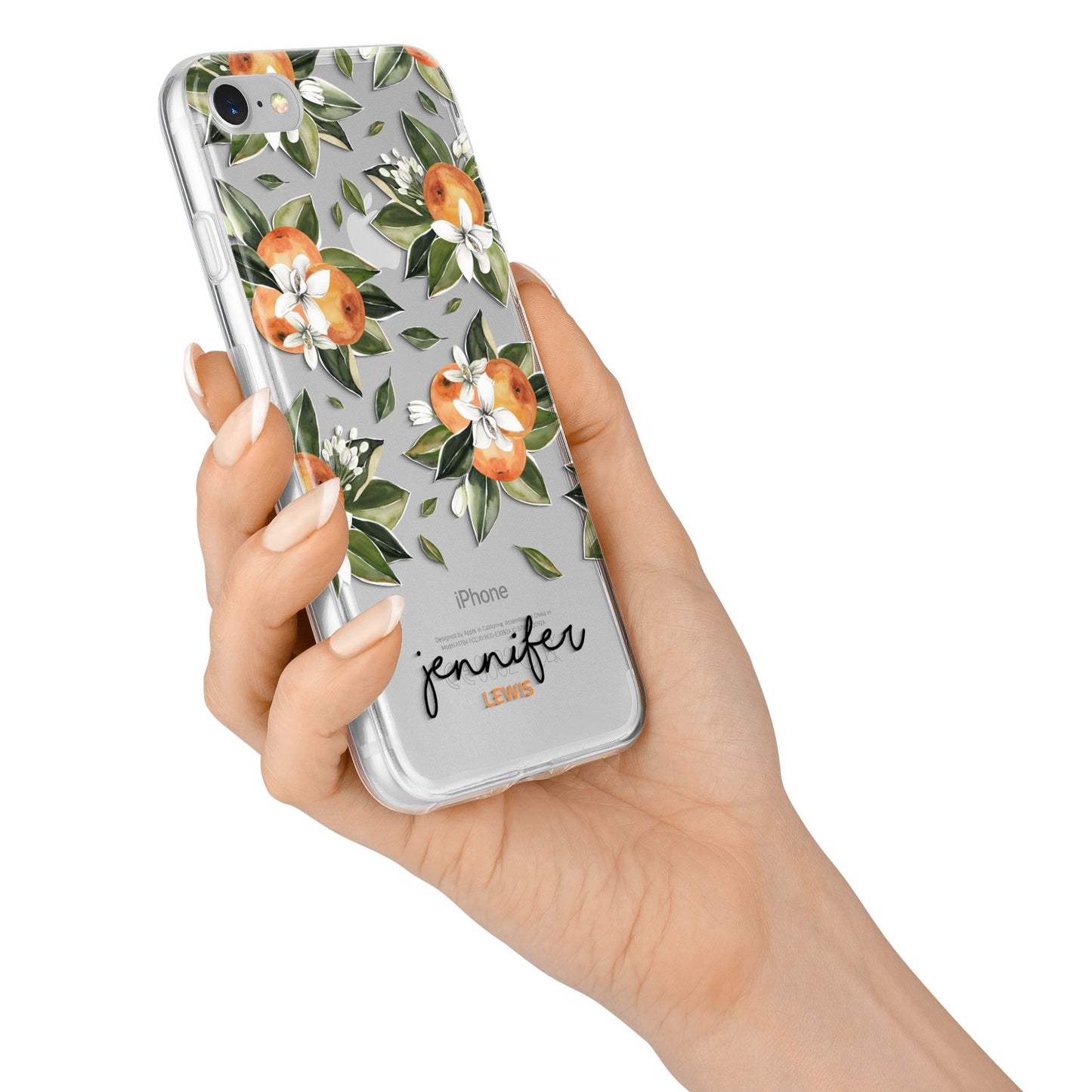 Personalised Bunch of Oranges iPhone 7 Bumper Case on Silver iPhone Alternative Image