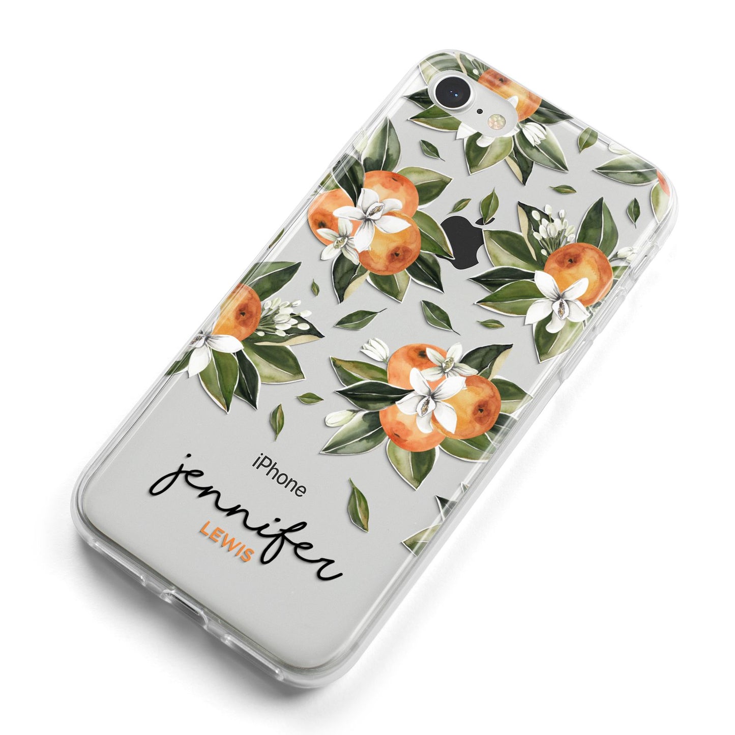 Personalised Bunch of Oranges iPhone 8 Bumper Case on Silver iPhone Alternative Image