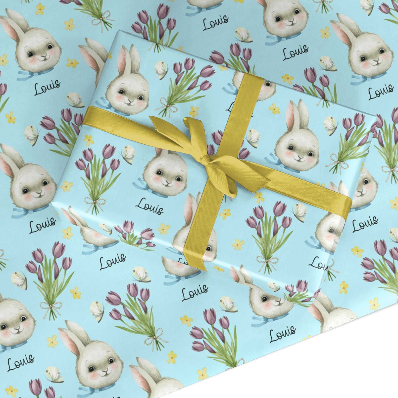 Personalised Bunny Easter Custom Wrapping Paper