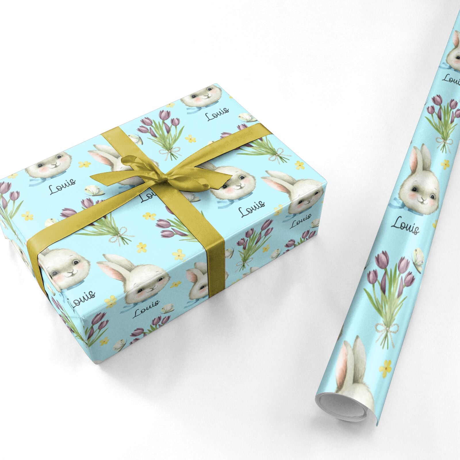 Personalised Bunny Easter Personalised Wrapping Paper