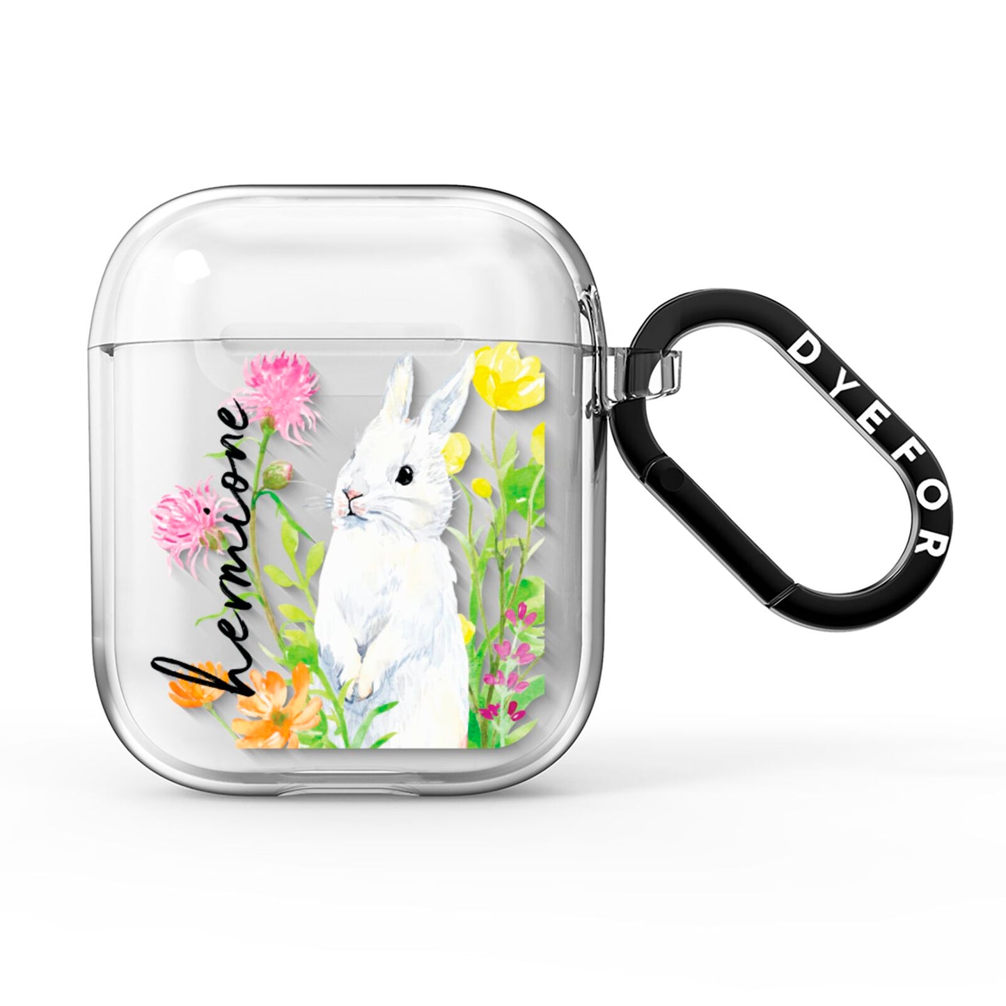 Personalised Bunny Rabbit AirPods Clear Case