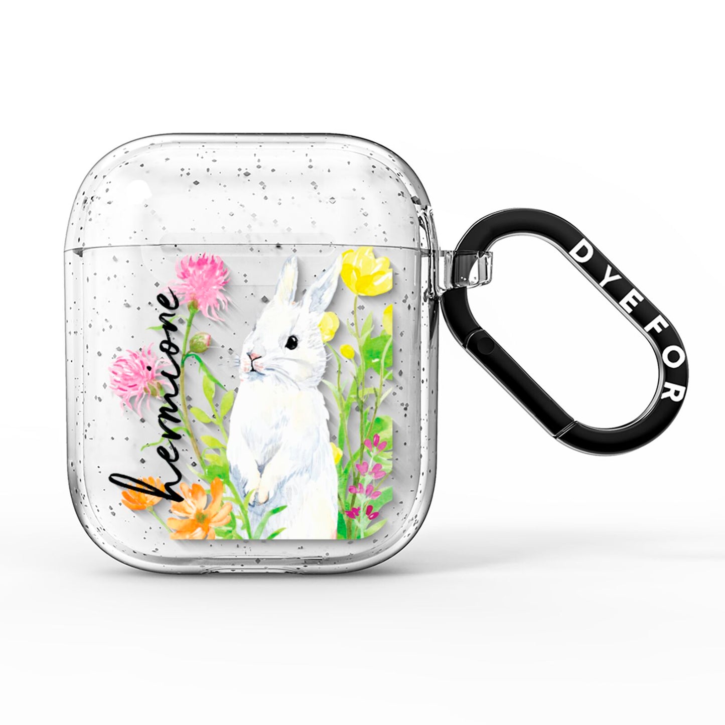 Personalised Bunny Rabbit AirPods Glitter Case