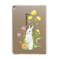 Personalised Bunny Rabbit Apple iPad Gold Case