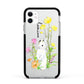 Personalised Bunny Rabbit Apple iPhone 11 in White with Black Impact Case