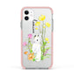 Personalised Bunny Rabbit Apple iPhone 11 in White with Pink Impact Case