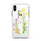 Personalised Bunny Rabbit Apple iPhone Xs Impact Case White Edge on Silver Phone
