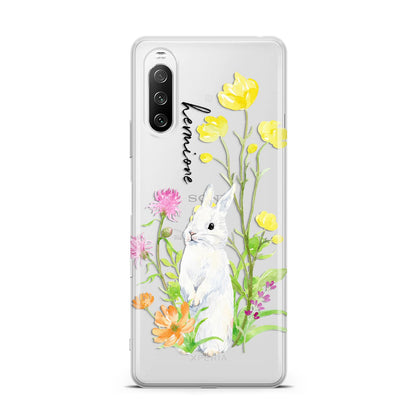 Personalised Bunny Rabbit Sony Xperia 10 III Case