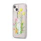 Personalised Bunny Rabbit iPhone 14 Plus Clear Tough Case Starlight Angled Image