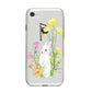 Personalised Bunny Rabbit iPhone 8 Bumper Case on Silver iPhone