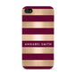 Personalised Burgundy Gold Name Initials Apple iPhone 4s Case