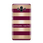 Personalised Burgundy Gold Name Initials Huawei Mate 10 Protective Phone Case