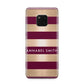 Personalised Burgundy Gold Name Initials Huawei Mate 20 Pro Phone Case