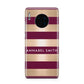 Personalised Burgundy Gold Name Initials Huawei Mate 30