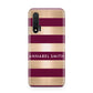 Personalised Burgundy Gold Name Initials Huawei Nova 6 Phone Case