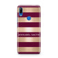 Personalised Burgundy Gold Name Initials Huawei P Smart Z