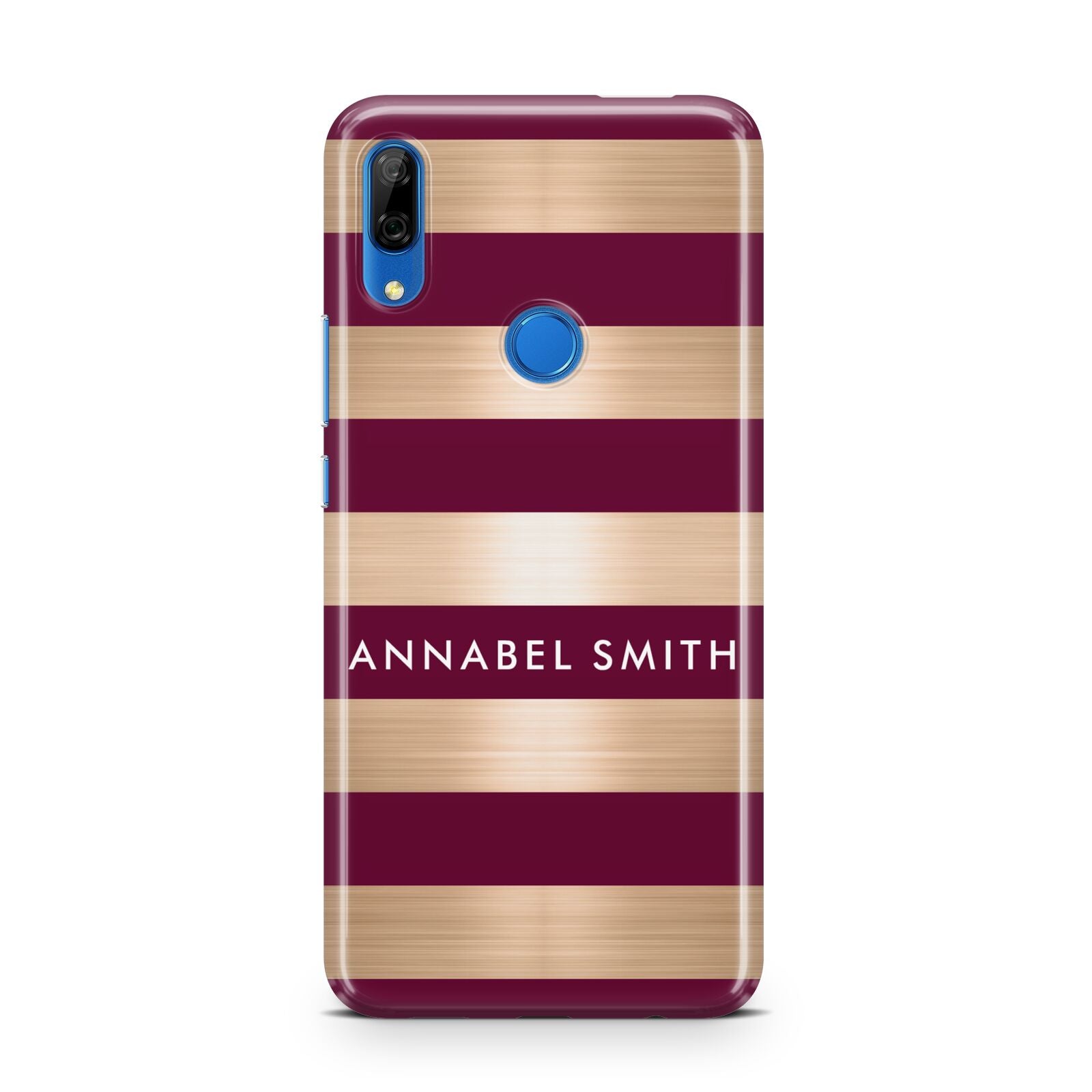 Personalised Burgundy Gold Name Initials Huawei P Smart Z