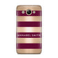 Personalised Burgundy Gold Name Initials Huawei Y3 2017