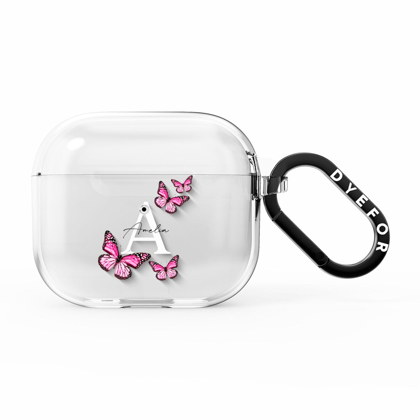 Personalised Butterfly AirPods Clear Case 3rd Gen