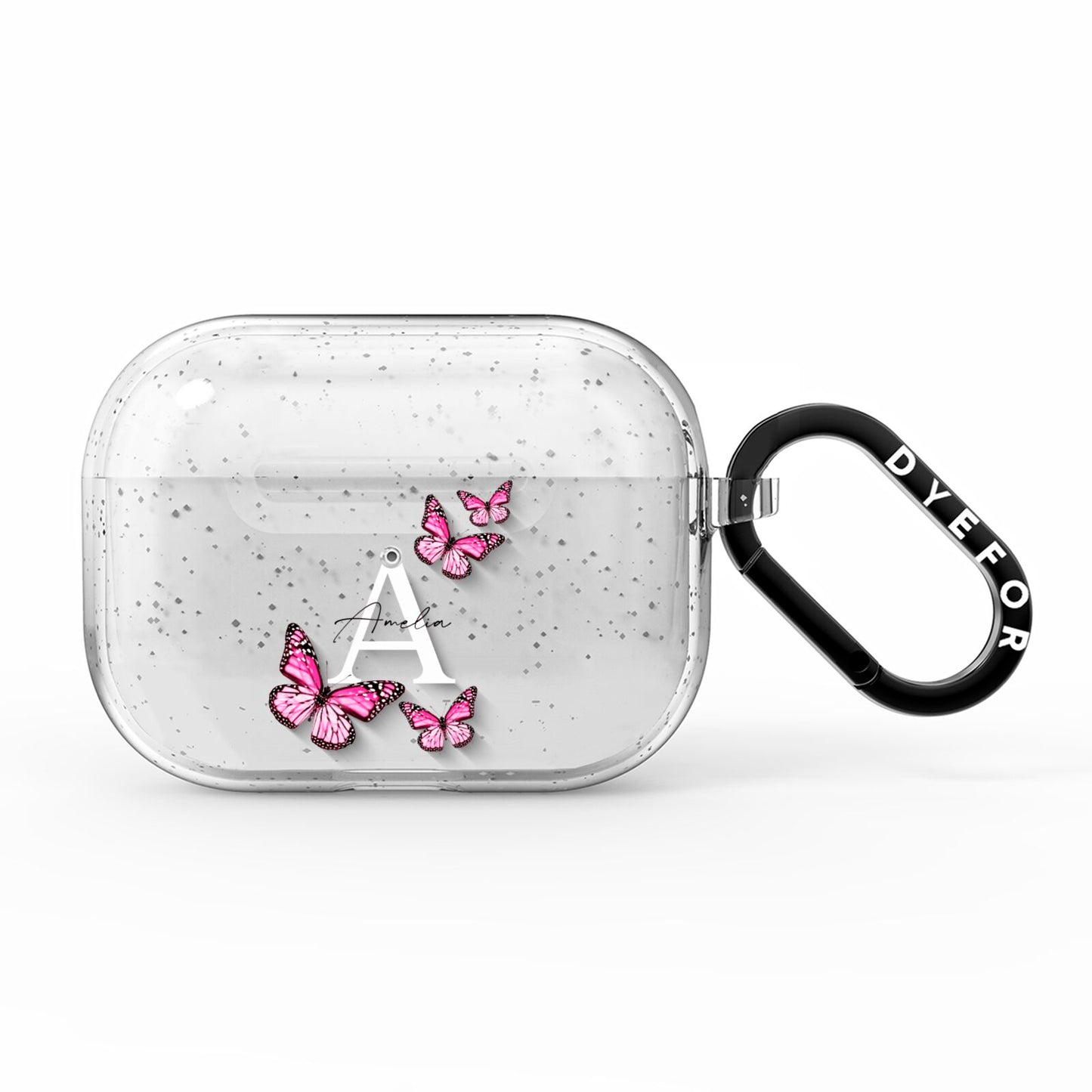 Personalised Butterfly AirPods Pro Glitter Case