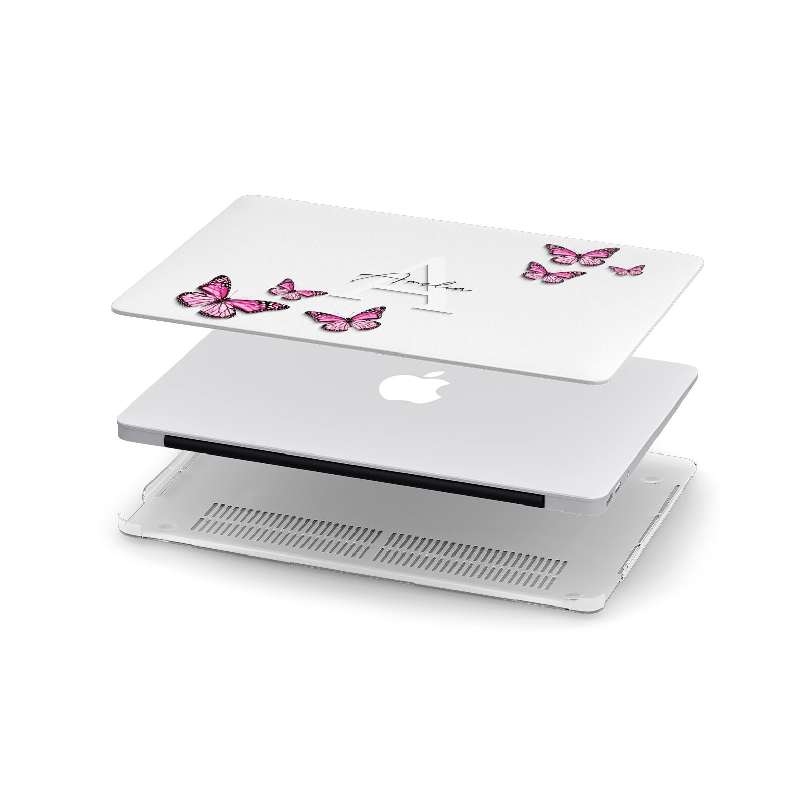 Personalised Butterfly Apple MacBook Case in Detail