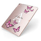 Personalised Butterfly Apple iPad Case on Rose Gold iPad Side View