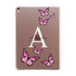 Personalised Butterfly Apple iPad Rose Gold Case