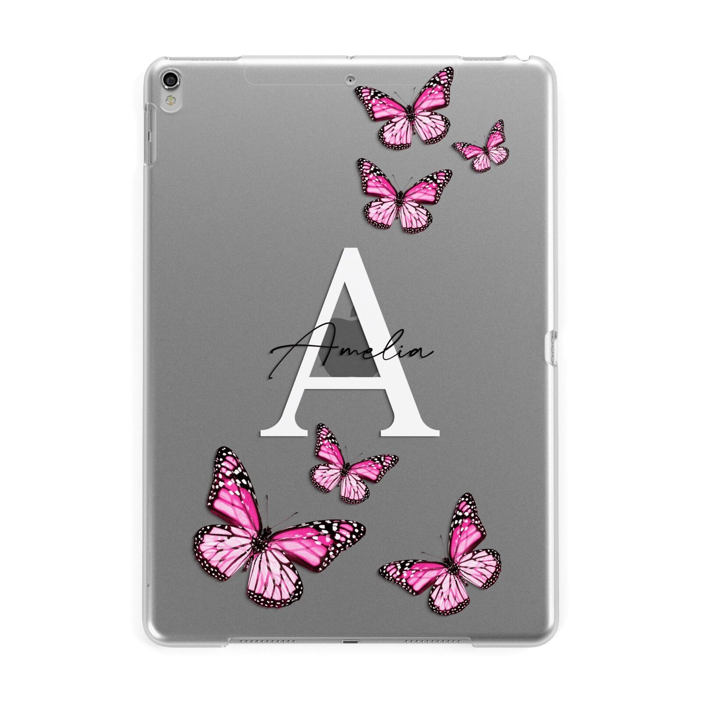 Personalised Butterfly Apple iPad Silver Case