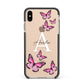 Personalised Butterfly Apple iPhone Xs Max Impact Case Black Edge on Gold Phone
