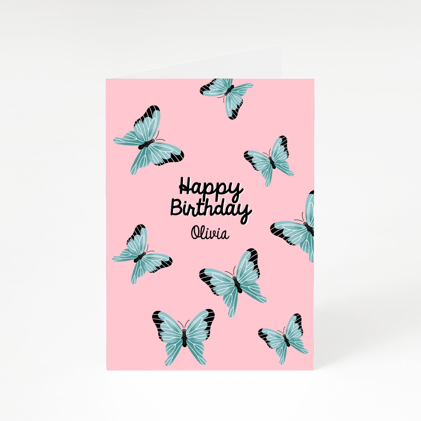Personalised Butterfly Birthday A5 Greetings Card