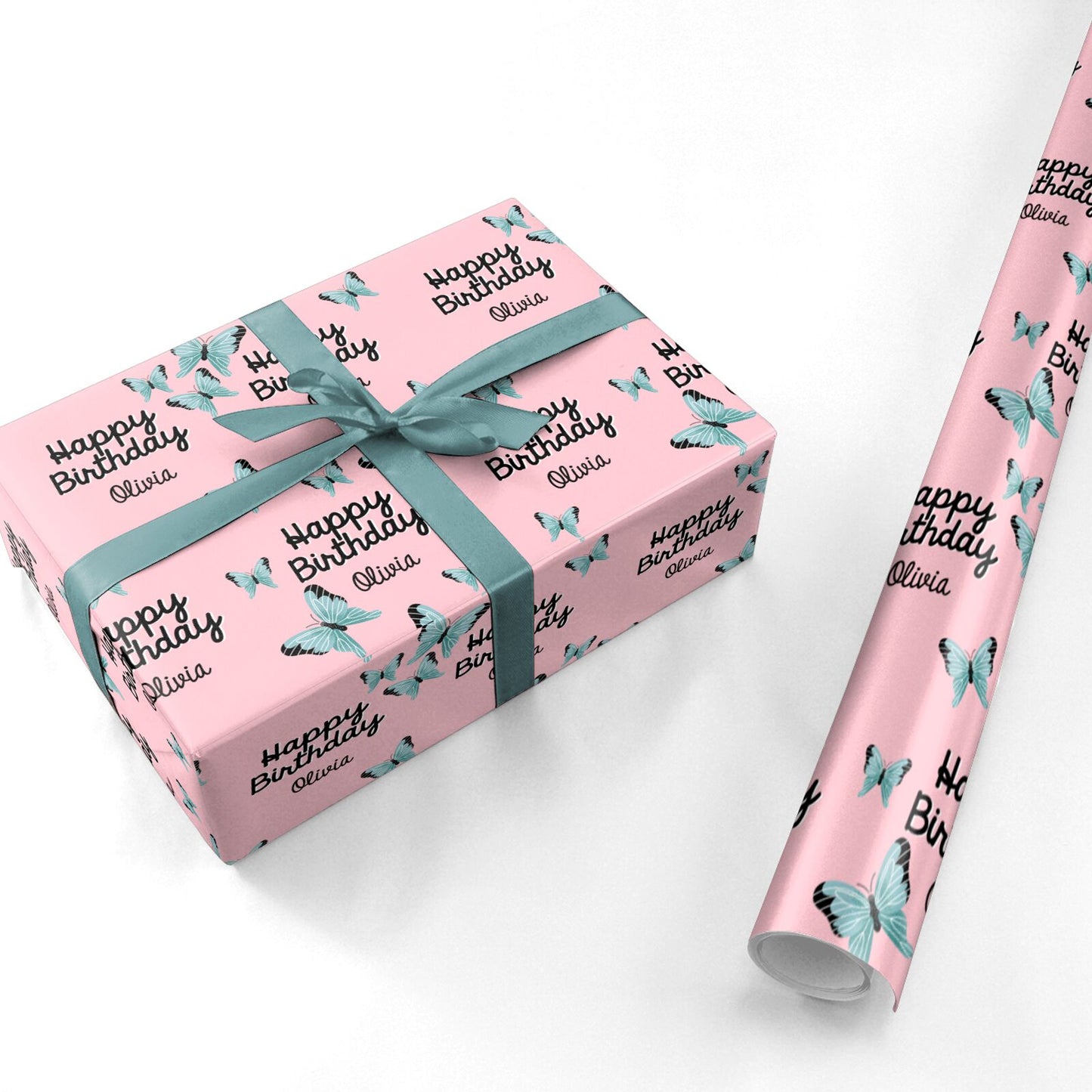 Personalised Butterfly Birthday Personalised Wrapping Paper